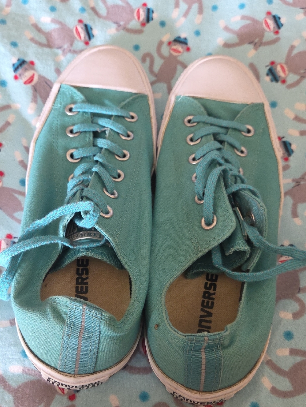 Converse Teal Canvas Low-Top Sneakers